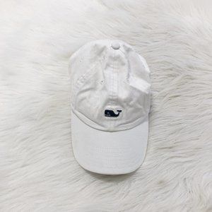 VINEYARD VINES White Blue Whale Adjustable Hat